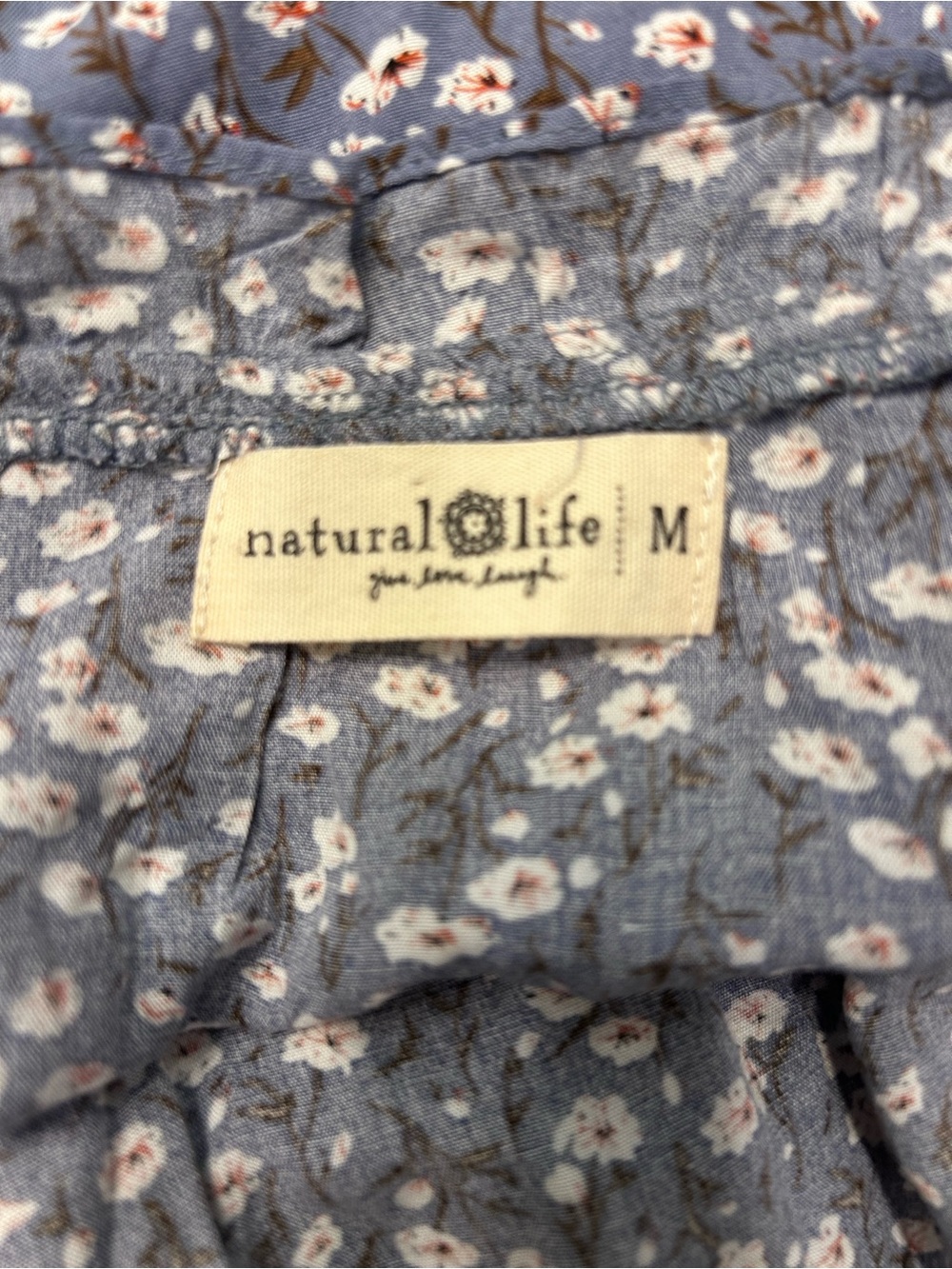 NATURAL LIFE Light Blue Floral Top with Ditsy Flowers - Picture 11 of 12